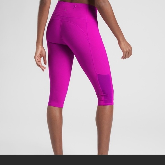 Athleta Pants - ATHLETA Dobby to be free fushia dropped legging womens XL